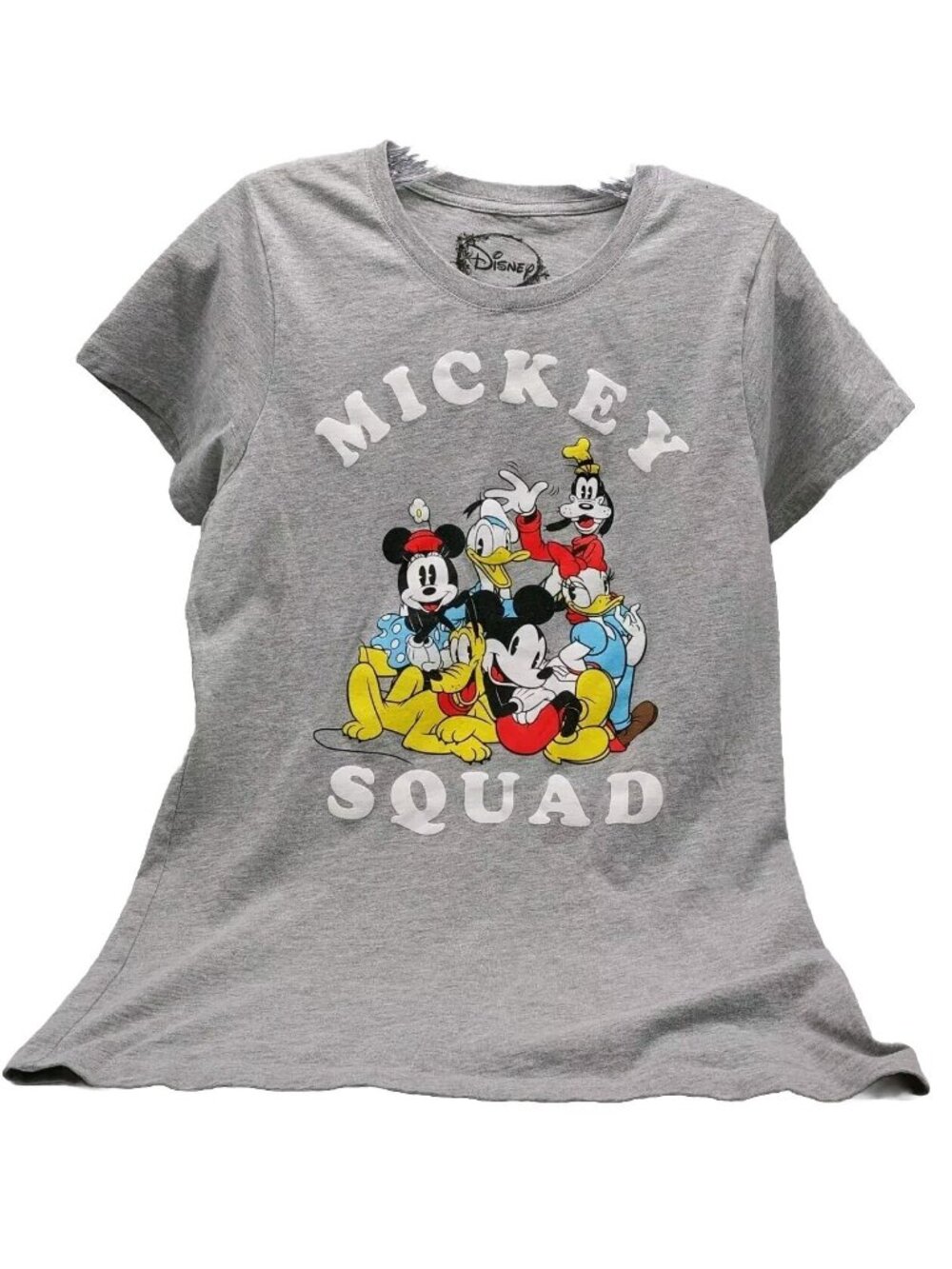 Disney Mickey Mouse Squad Together Graphics T Shirt Grey Size XL